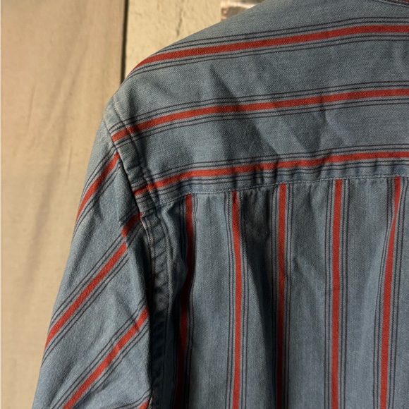 CPO Provisions Orange Stripe Denim Button Down - Picture 4 of 4